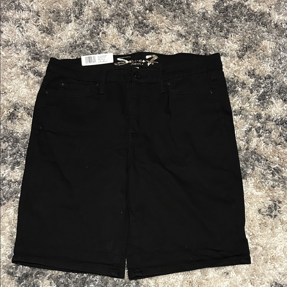 Seven7 Black Women's Bermuda Shorts
